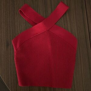 Aritzia Babaton Sculpt Knit Cross Neck Tank Top